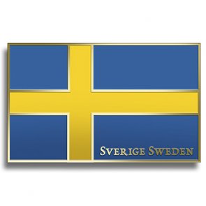 Sverige flaggan, metall