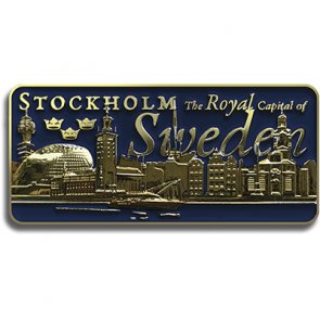 Stockholm Silhuett, metall, magnet