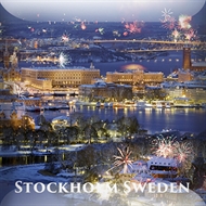 Stockholm nyår - magnet 5 x 5 cm