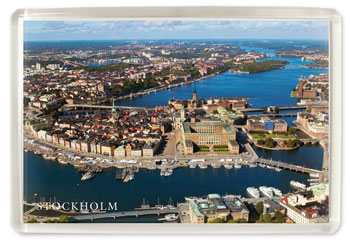 Stockholm från ovan - magnet