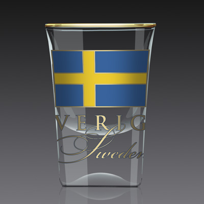Glas - Sverigeflagga